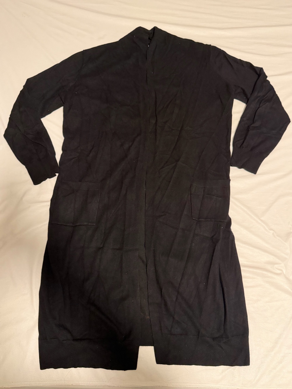 GK Black Open Front Long Cardigan